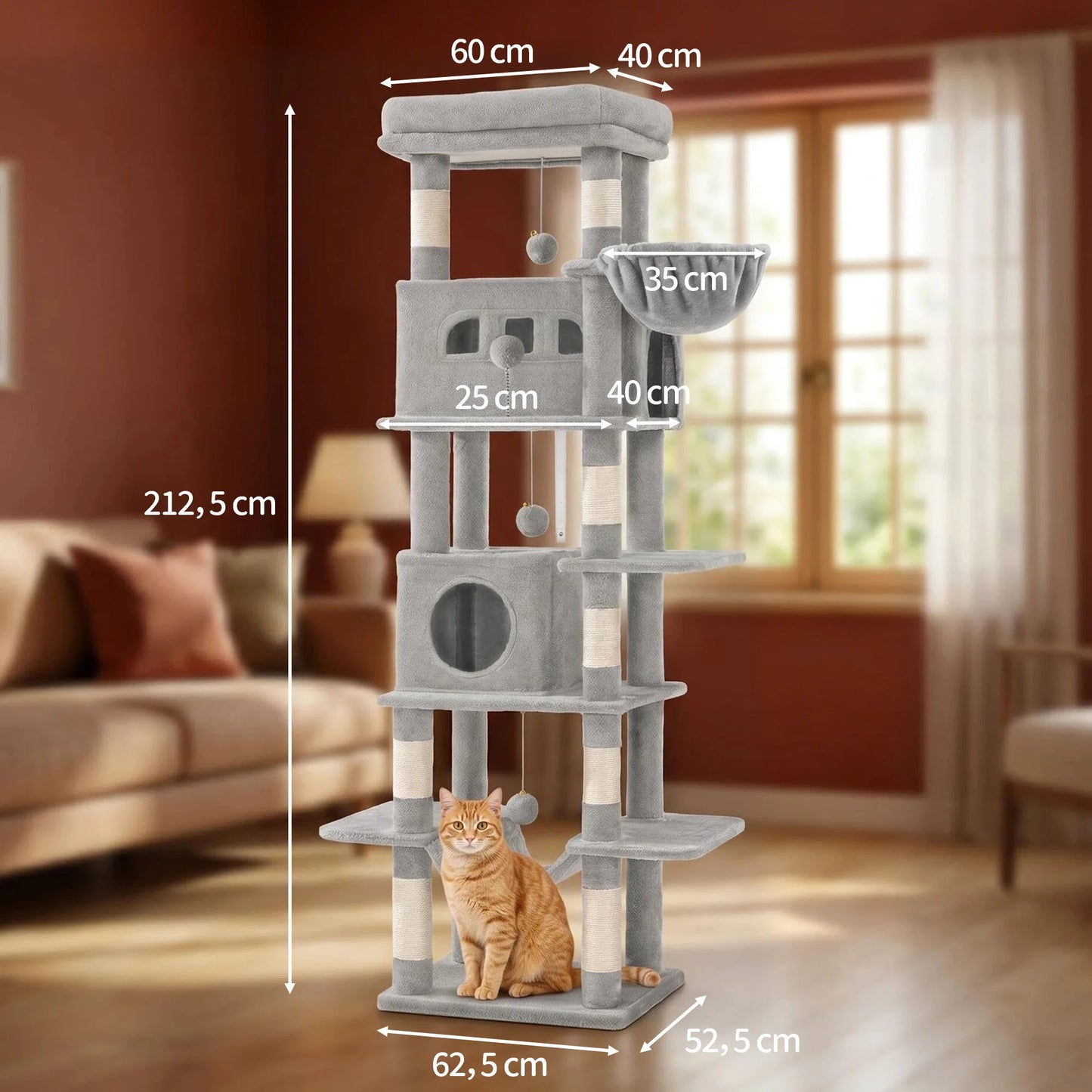 Arbre à Chat XXL | Stabilité Renforcée