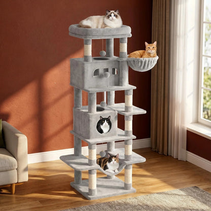 Arbre à Chat XXL | Stabilité Renforcée
