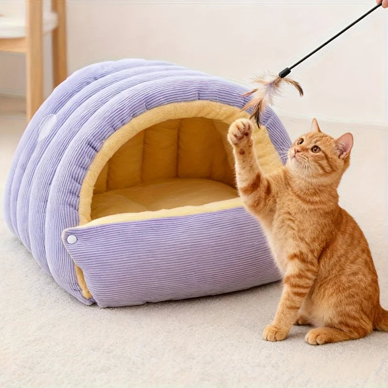 Lit pour chat violet