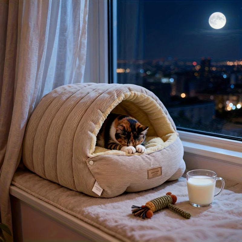 Lit pour chat beige