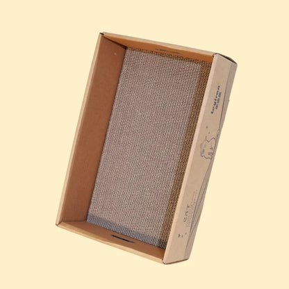 Griffoir chat en carton douillet et réversible pour le repos