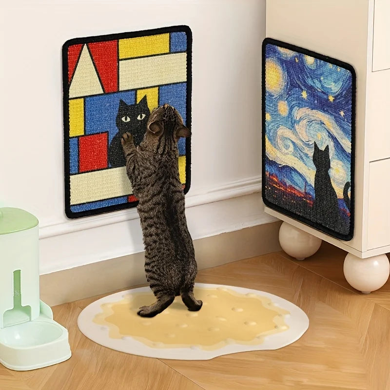Tapis griffoir mural pour chat protecteur et durable