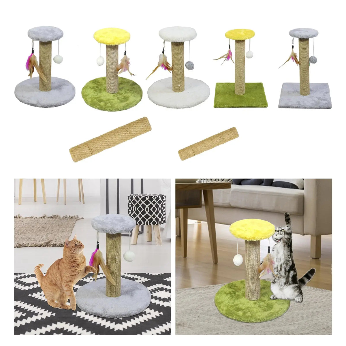 Griffoir chat confortable en sisal avec espace de repos