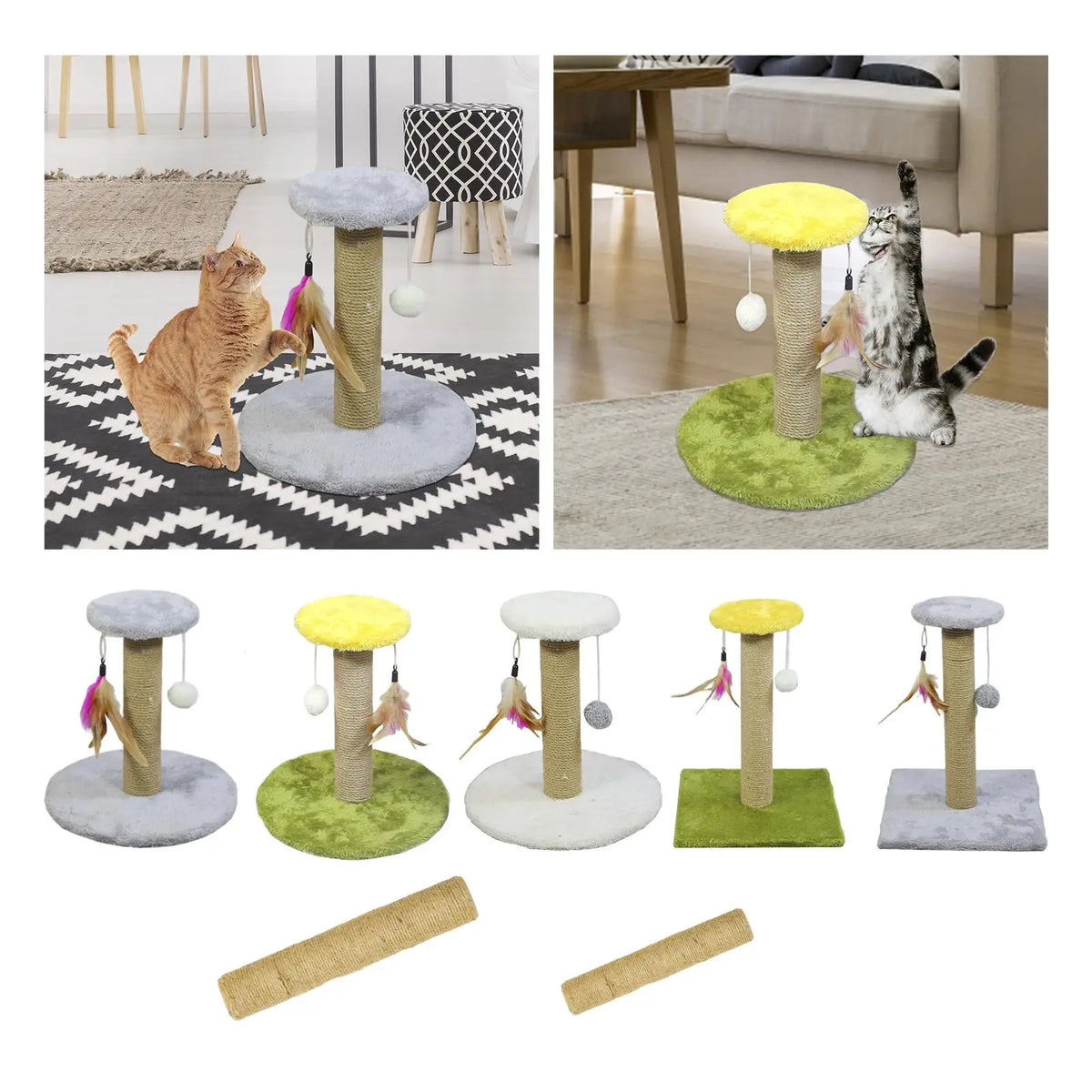 Griffoir chat confortable en sisal avec espace de repos