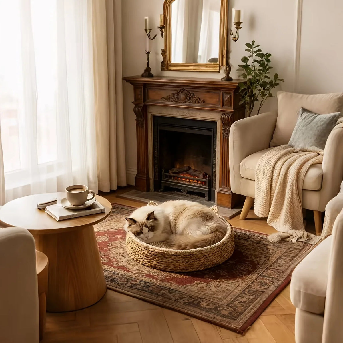 Griffoir à chat Robusto avec surface à griffer et espace de repos