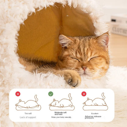 Niche douillette pour chat Cocoon en peluche douce