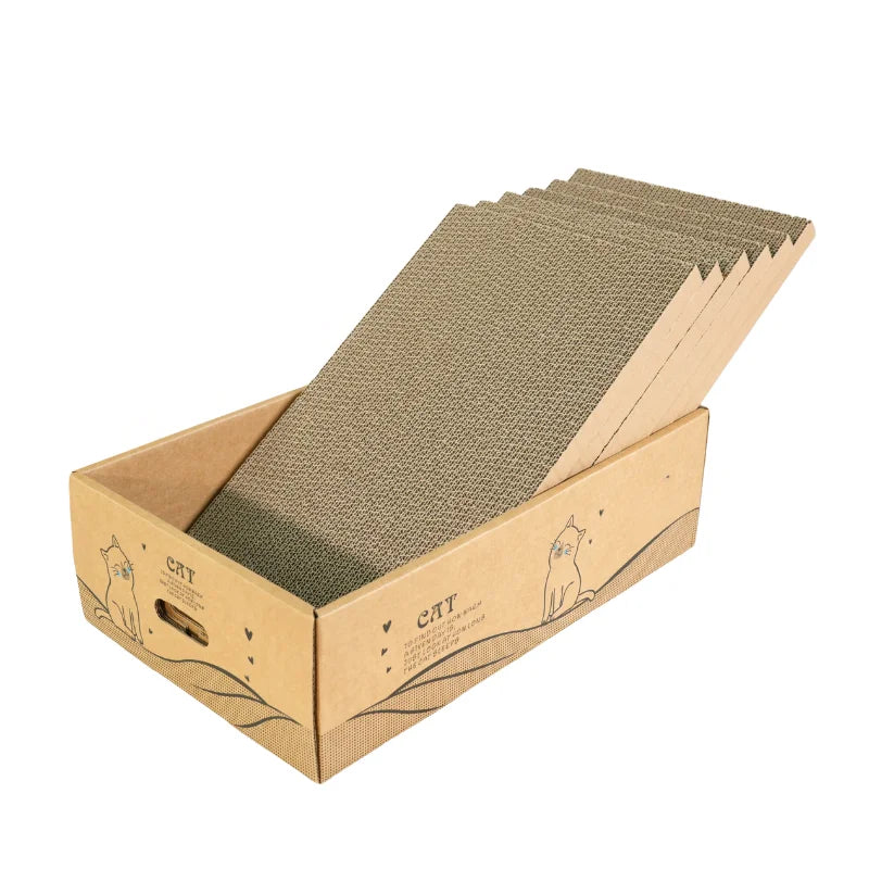 Griffoir chat en carton douillet et réversible pour le repos