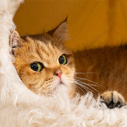 Niche douillette pour chat Cocoon en peluche douce