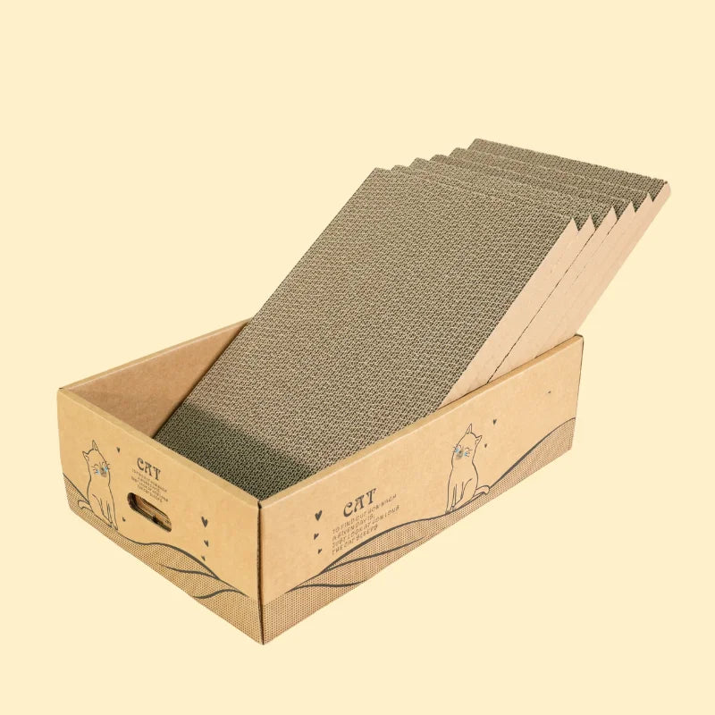 Griffoir chat en carton douillet et réversible pour le repos