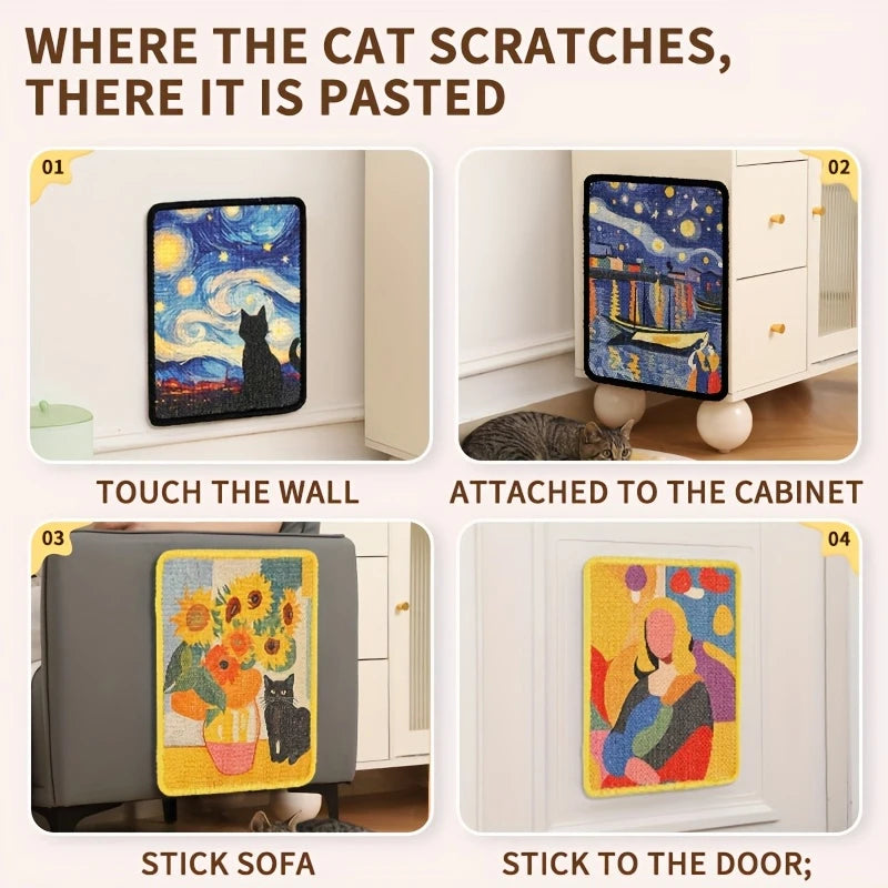Tapis griffoir mural pour chat protecteur et durable