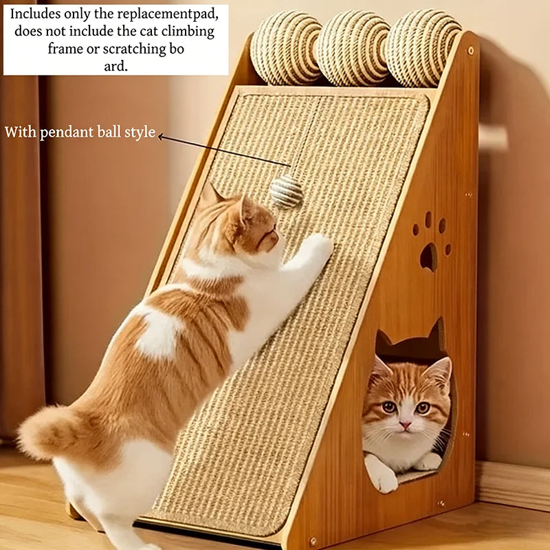 Griffoir chat en sisal avec balle suspendue pour faire ses griffes