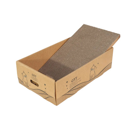 Griffoir chat en carton douillet et réversible pour le repos