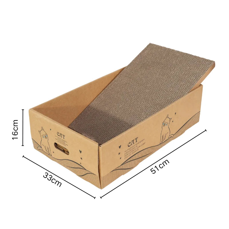 Griffoir chat en carton douillet et réversible pour le repos