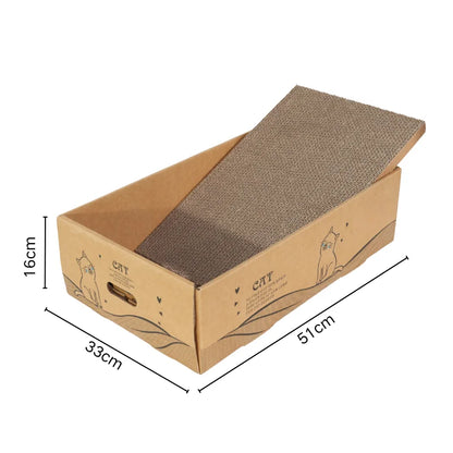 Griffoir chat en carton douillet et réversible pour le repos