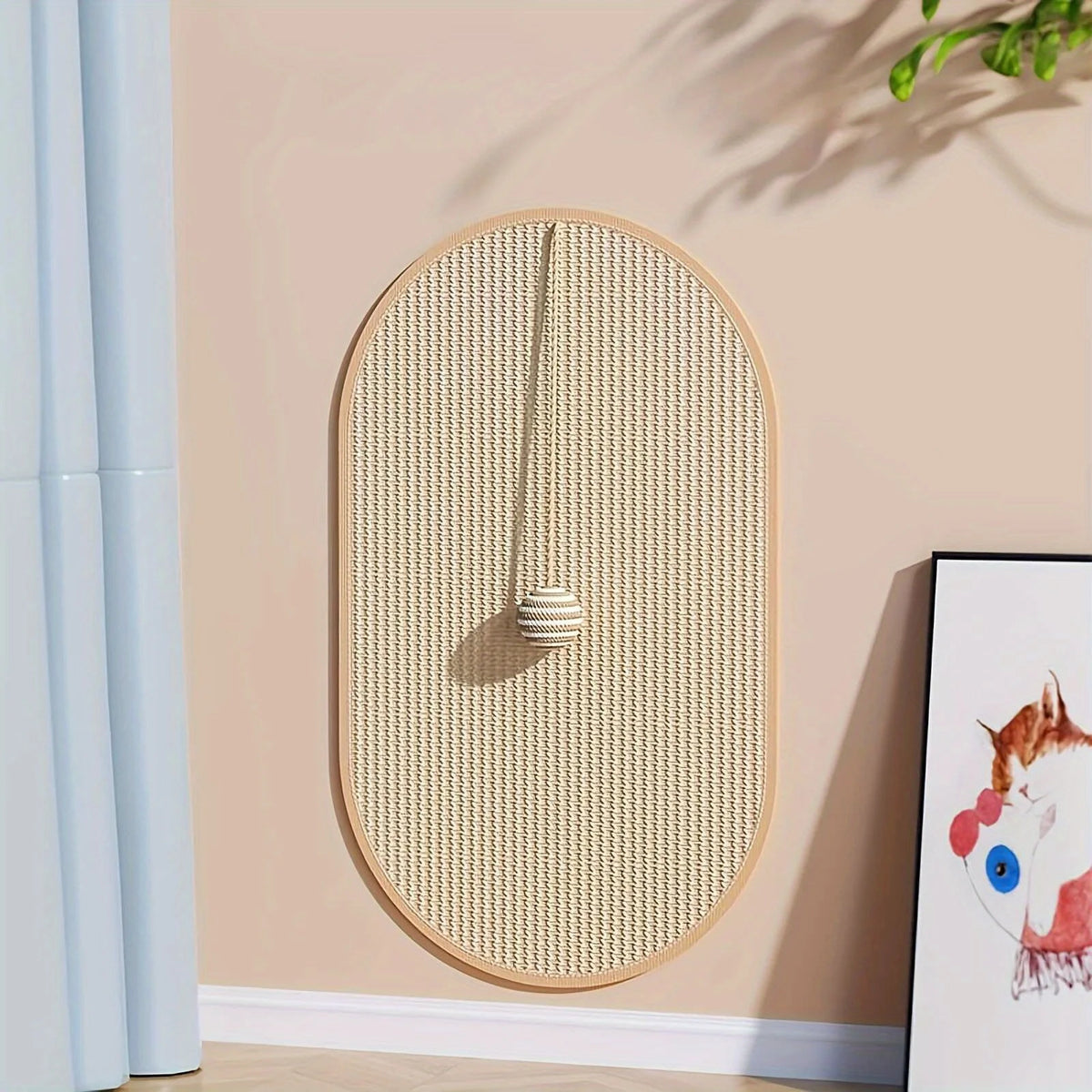 Griffoir chat mural design en sisal pour protéger les meubles