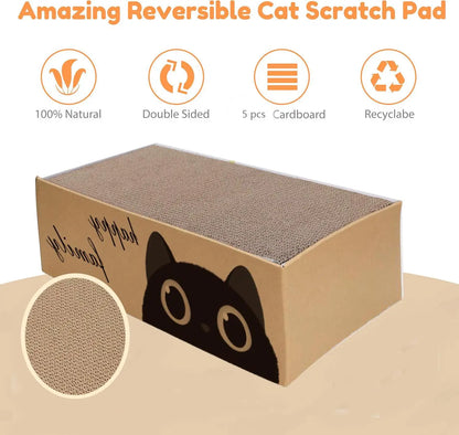 Griffoir chat en carton confortable avec espace de repos