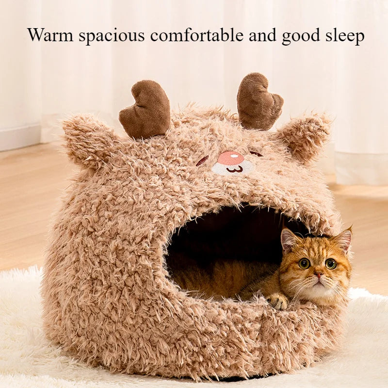 Niche douillette pour chat Cocoon en peluche douce