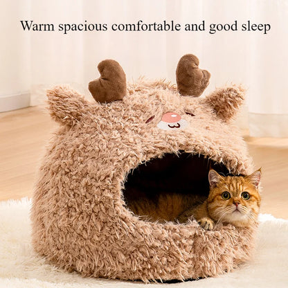 Niche douillette pour chat Cocoon en peluche douce