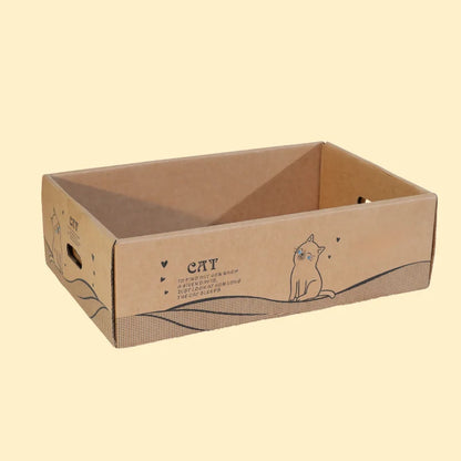 Griffoir chat en carton douillet et réversible pour le repos
