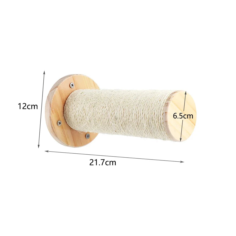 Griffoir chat mural en sisal et bois pour protéger les meubles