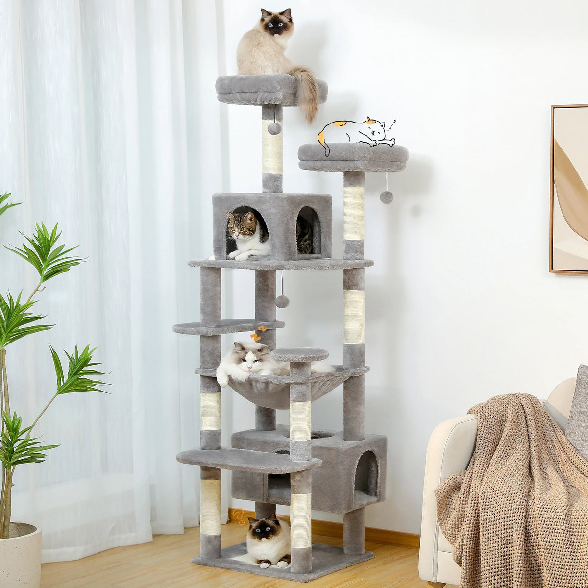 Arbre a chat robuste design