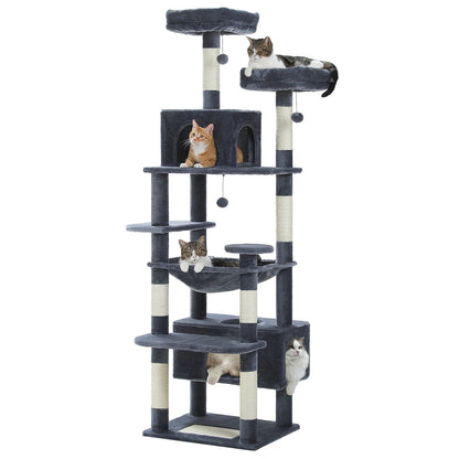 Arbre à chat Robuste Design — Imaginez la scène : votre félin explore chaque plateforme, teste les différents niveaux, se love dans une…