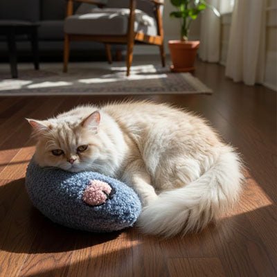 Coussin chat | Douillet Coton - Le Bonheur du Chat