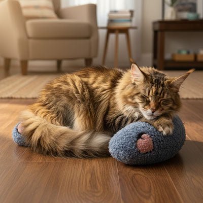 Coussin chat | Douillet Coton - Le Bonheur du Chat