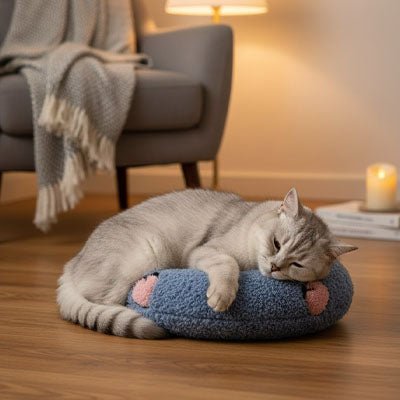 Coussin chat | Douillet Coton - Le Bonheur du Chat