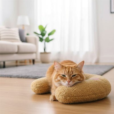 Coussin chat | Douillet Coton - Le Bonheur du Chat