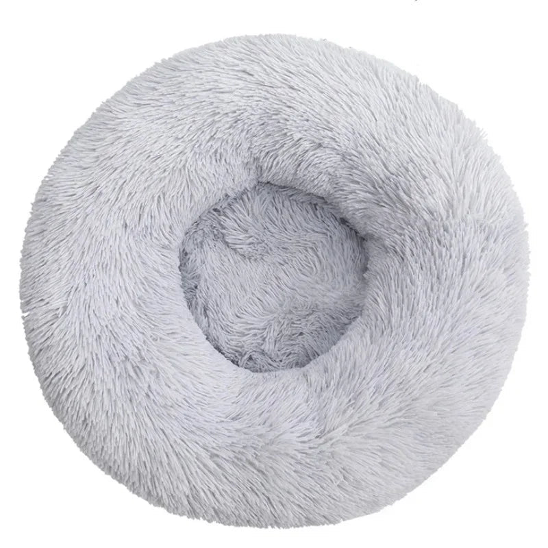 Coussin donut vu de dessus, forme ronde complète