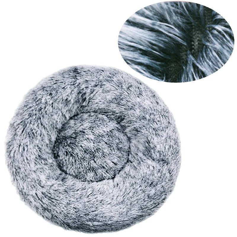 Coussin donut vu de dessus, forme ronde complète