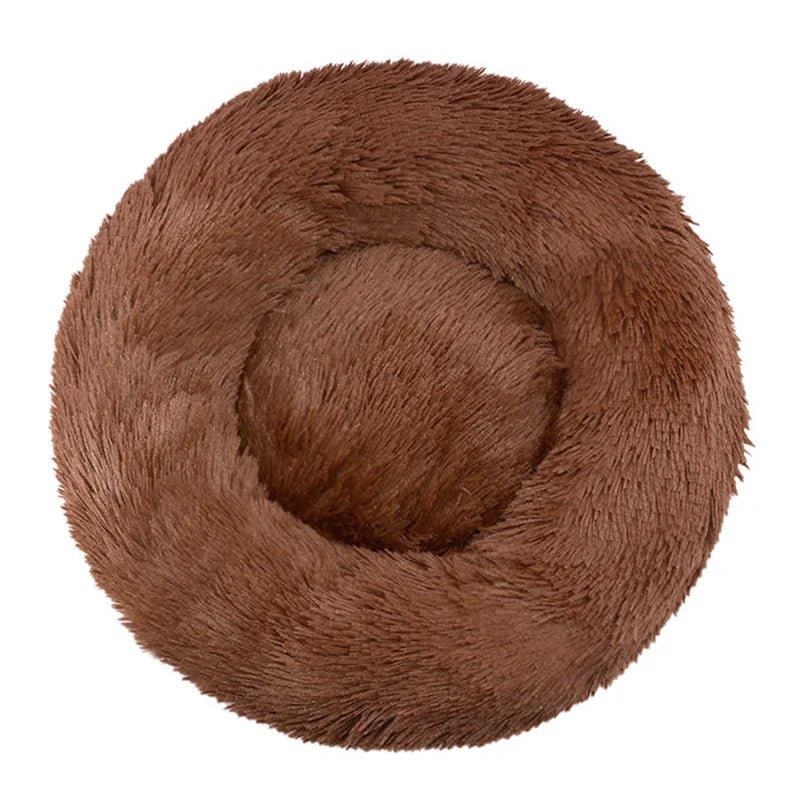 Coussin donut vu de dessus, forme ronde complète