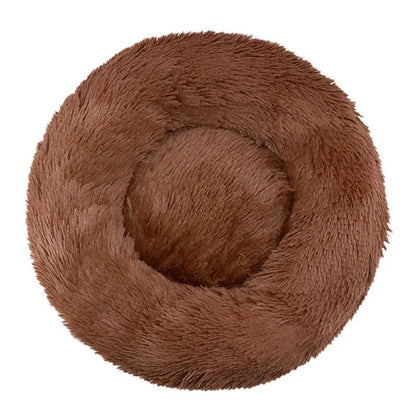 Coussin donut vu de dessus, forme ronde complète