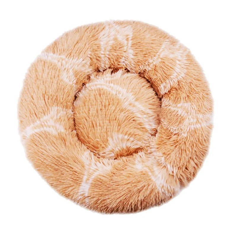 Coussin donut vu de dessus, forme ronde complète