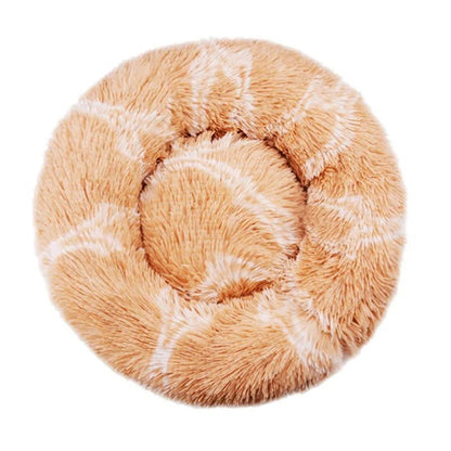 Coussin donut vu de dessus, forme ronde complète