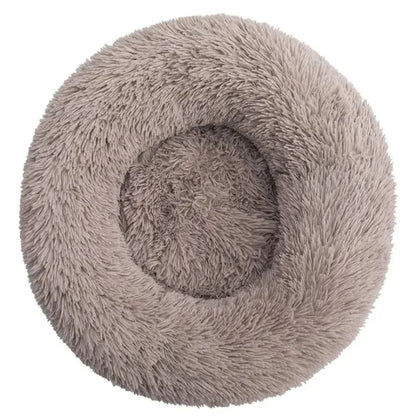 Coussin donut vu de dessus, forme ronde complète