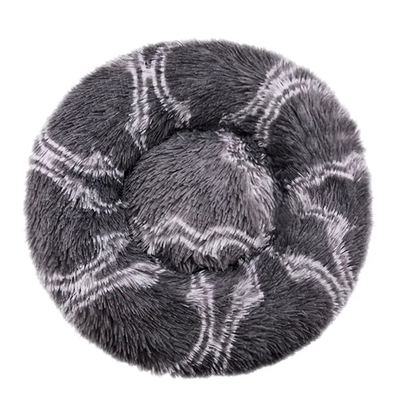 Coussin donut vu de dessus, forme ronde complète