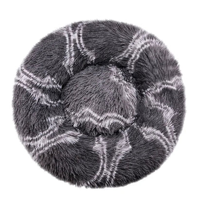Coussin donut vu de dessus, forme ronde complète