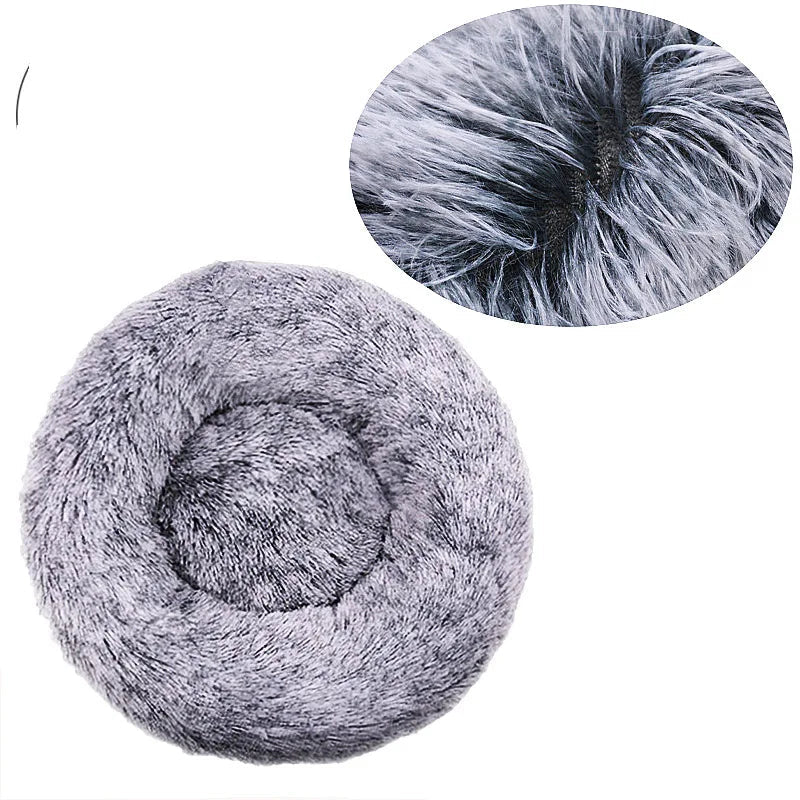 Coussin donut vu de dessus, forme ronde complète