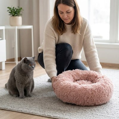 Coussin donut pour chat vue d'ensemble