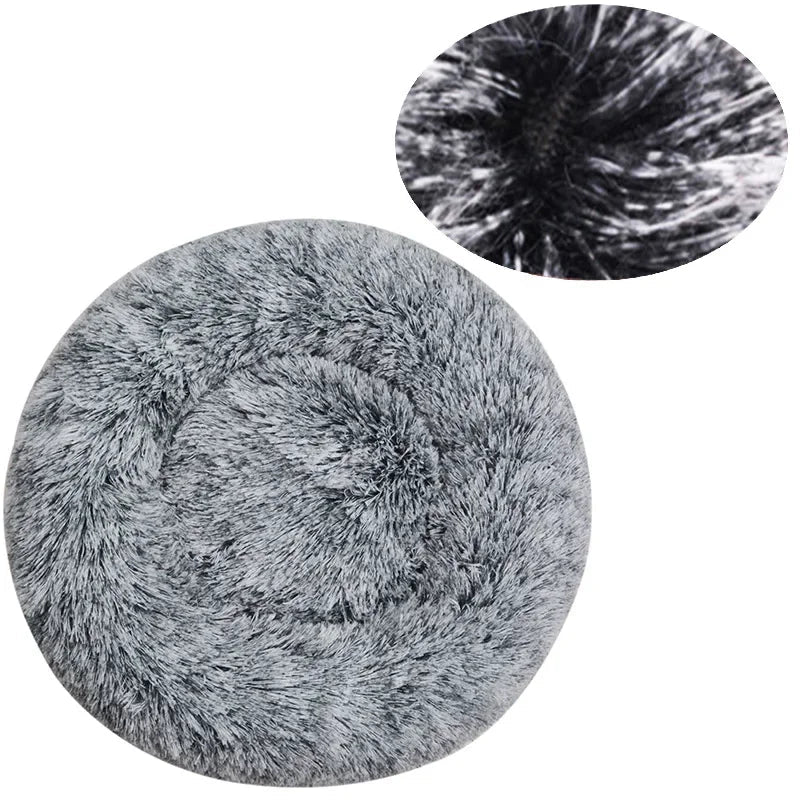 Coussin donut vu de dessus, forme ronde complète