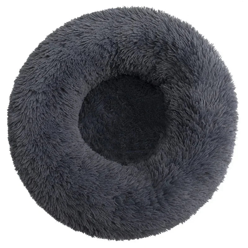 Coussin donut vu de dessus, forme ronde complète