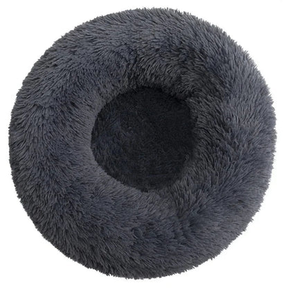 Coussin donut vu de dessus, forme ronde complète