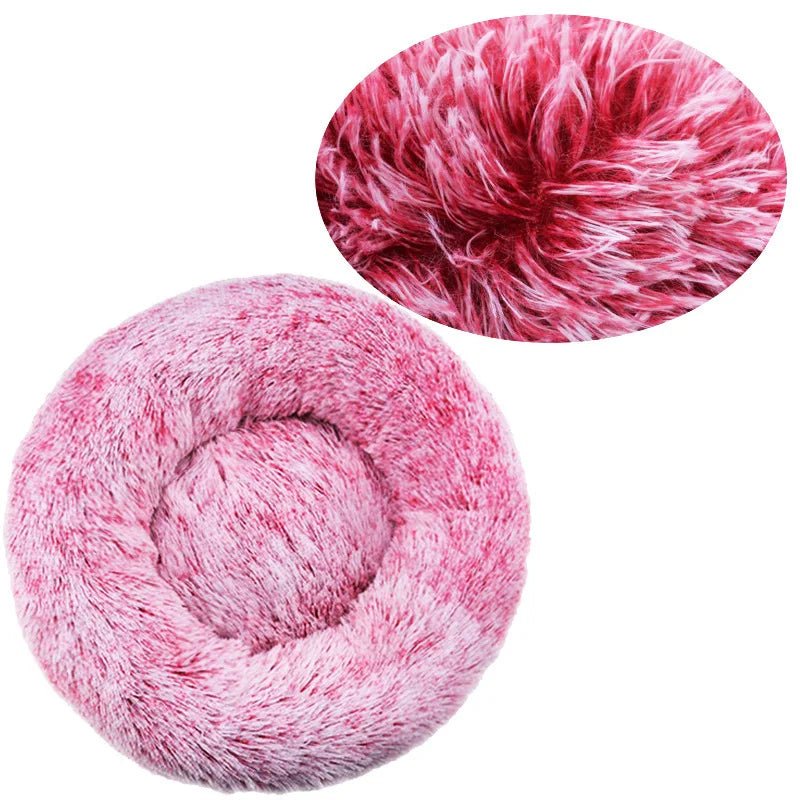 Coussin donut vu de dessus, forme ronde complète