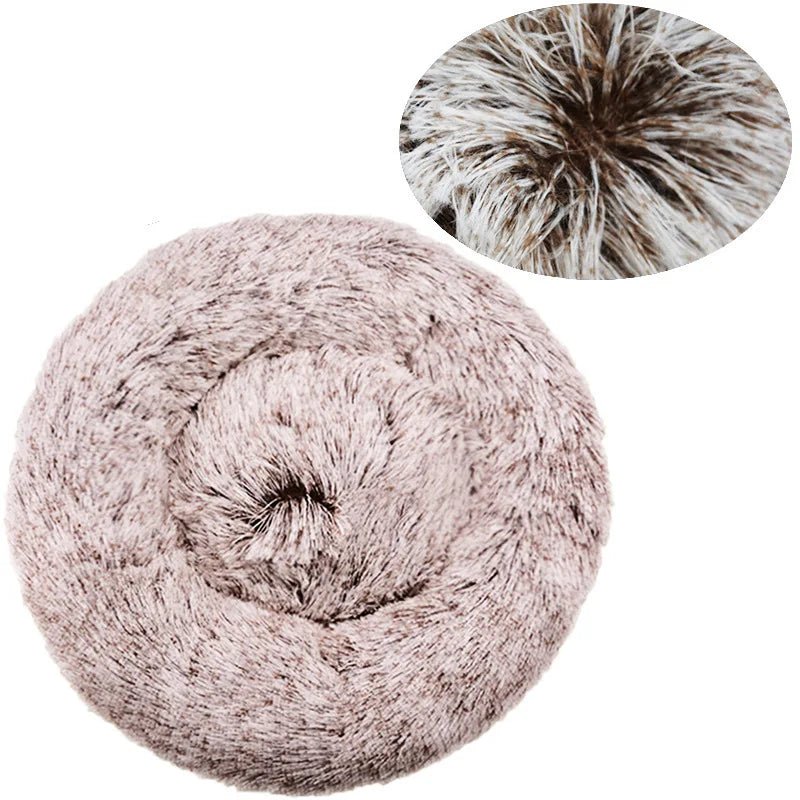 Coussin donut vu de dessus, forme ronde complète