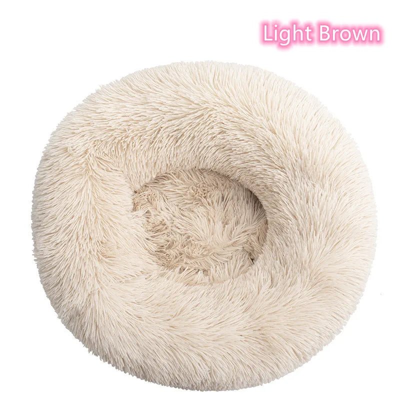 Coussin donut pour chat, coutures et finitions