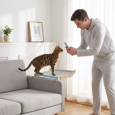 Hamac bois pour chat vue d'ensemble
