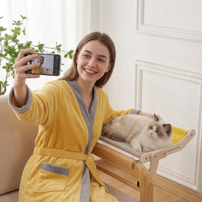Hamac bois pour chat vue d'ensemble