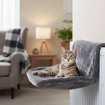 Détail de la structure métallique du hamac chat